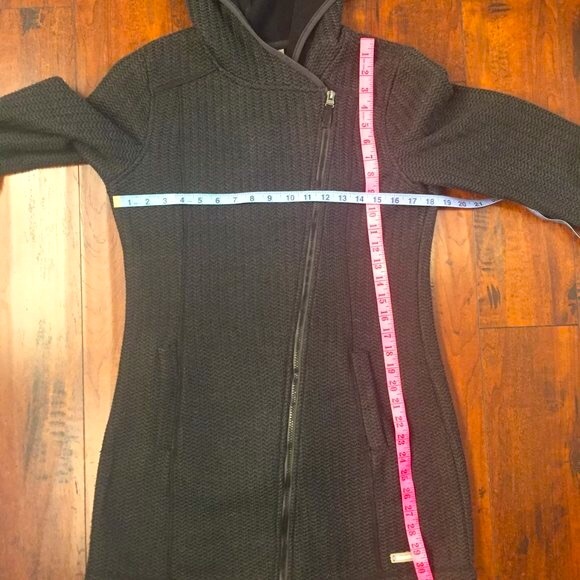 Bench Asymmetirc Zip Knit Fleece Hooded Jacket - Picture 6 of 12